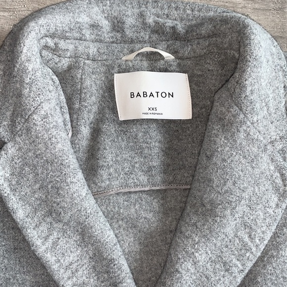 Babaton Stedman Grey Wool Coat XXS - Picture 3 of 12